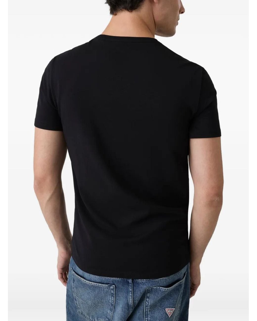 Guess Black Crew-Neck T-Shirt for men