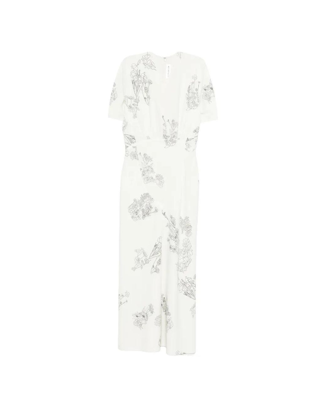 Victoria Beckham White Mc Natural Est Flower Dress