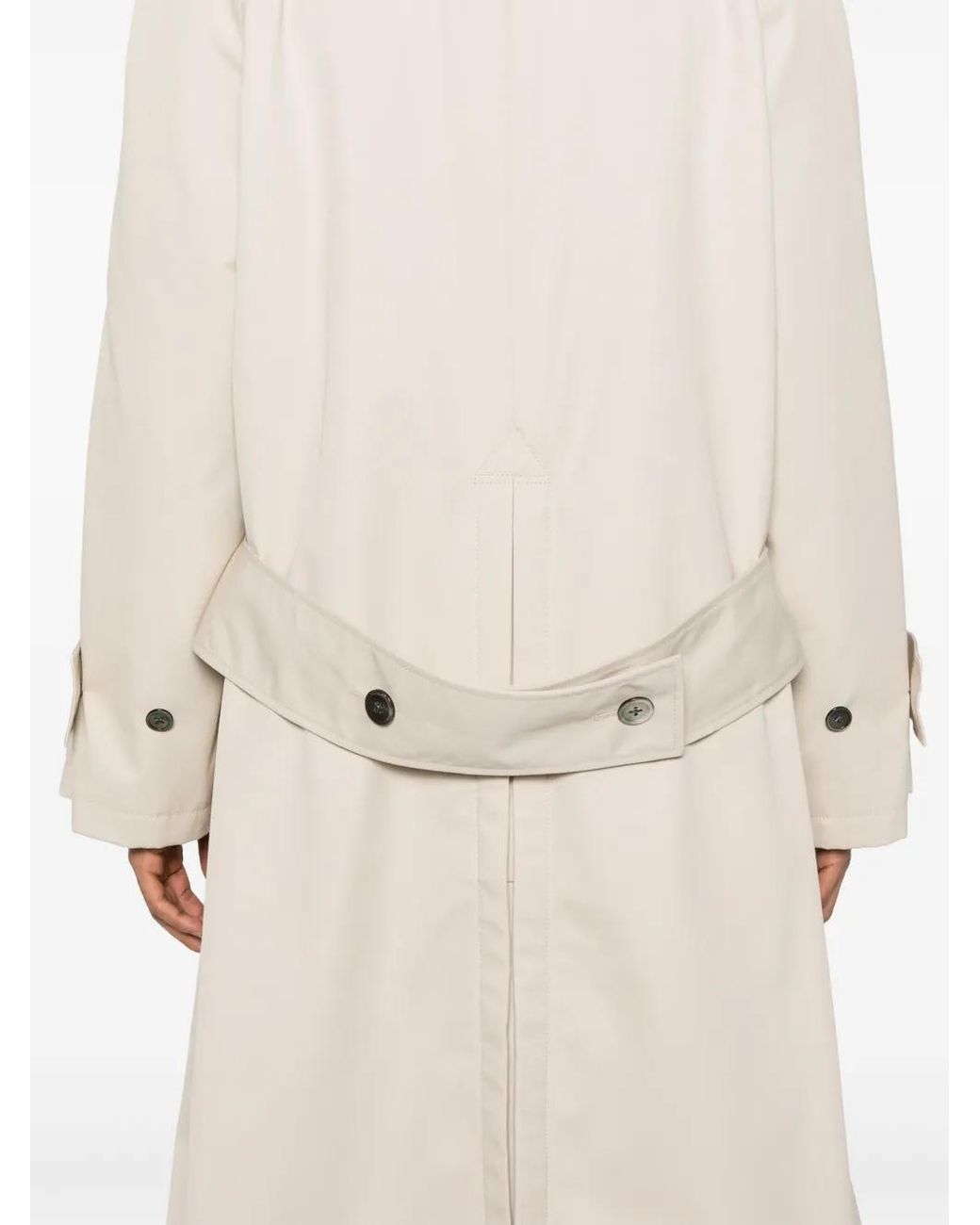 Thom Browne White Cotton Raglan Coat for men