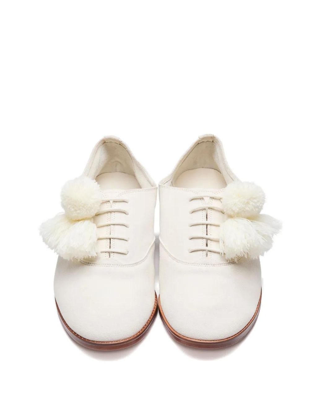 Suicoke White Pom-Pom Lace-Up Trainers
