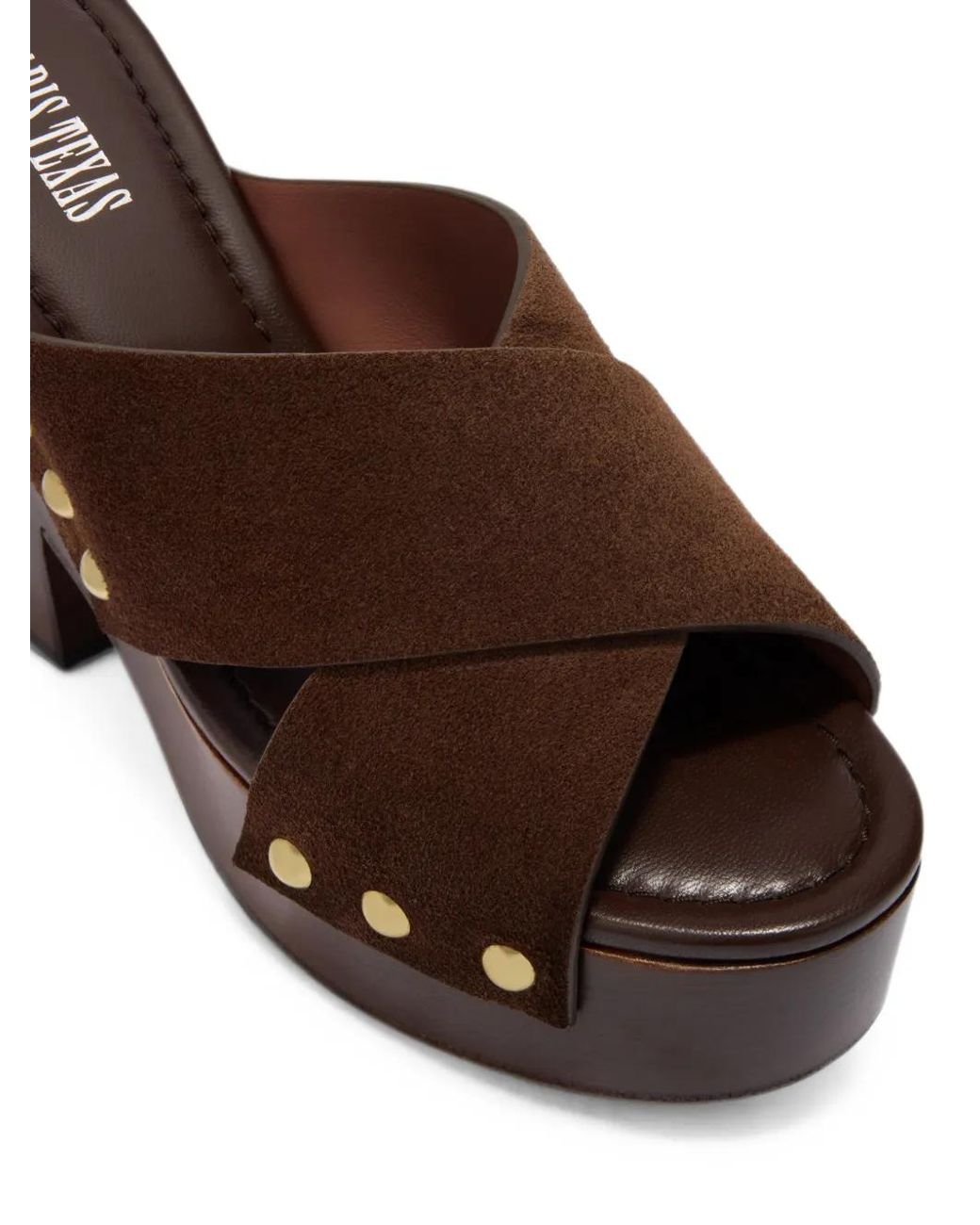 Paris Texas Brown Marisol Crossover-Strap Sandals