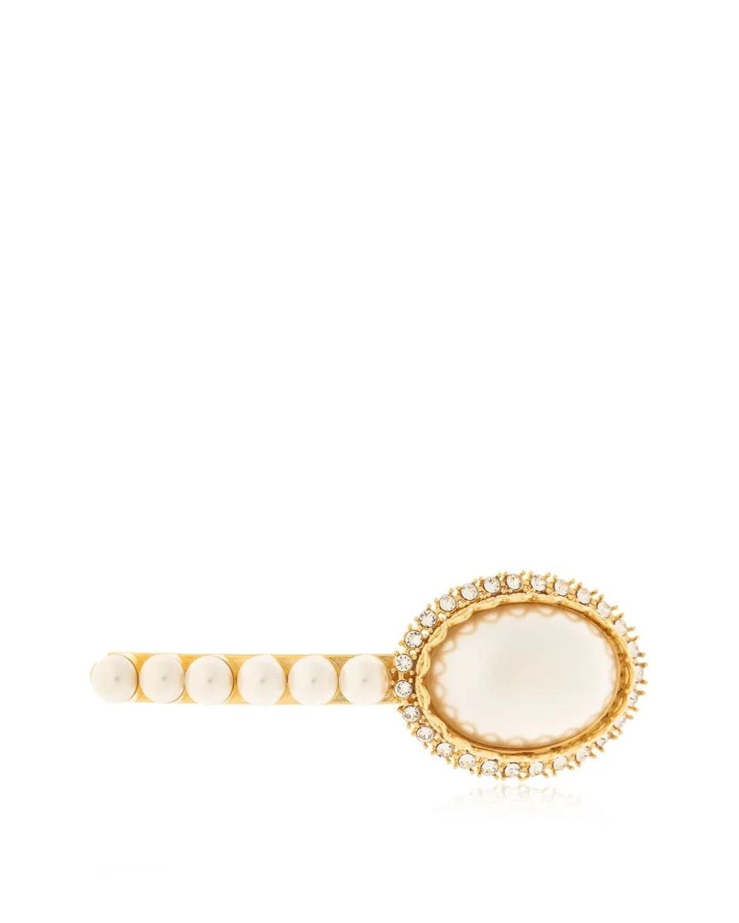Dolce & Gabbana Metallic Barrette À Ornements En Cristal