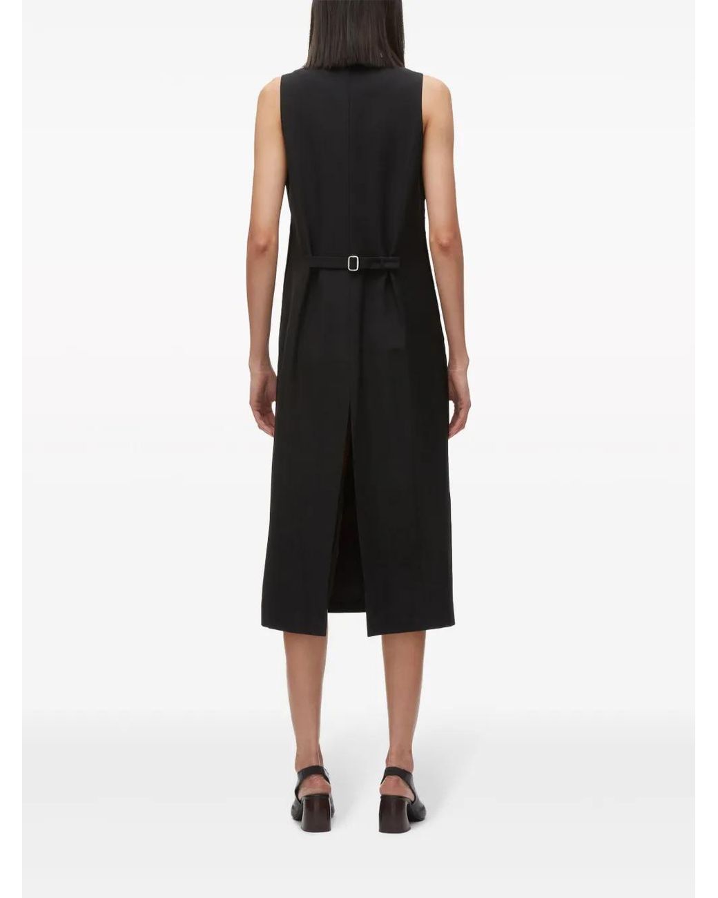 3.1 Phillip Lim Black Tailored Vest Midi Dress