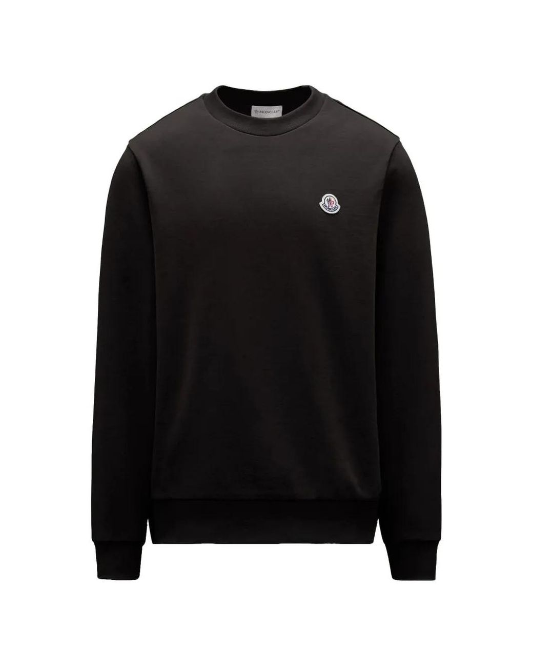 Moncler Black Logo-Patch Sweatshirt for men