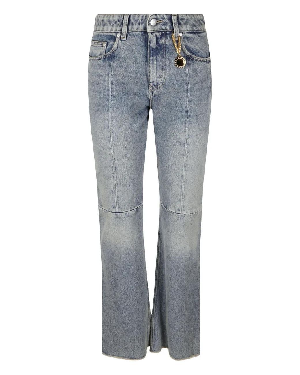 Stella McCartney Blue Aged Wash Kick-Flare Jeans