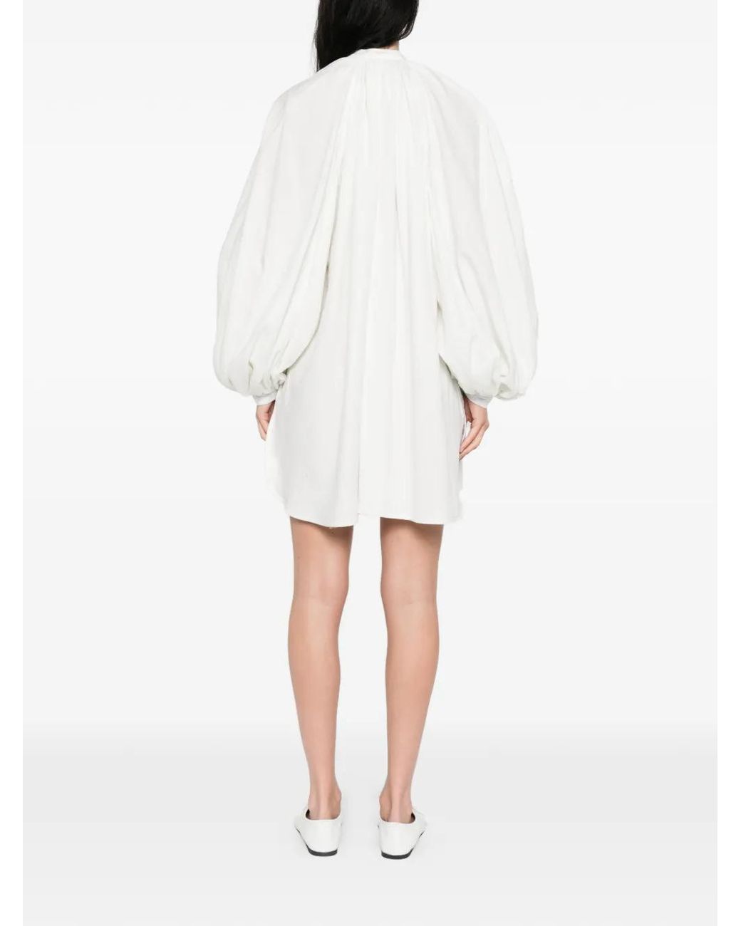 Marrakshi Life White Balloon Sleeve Dress