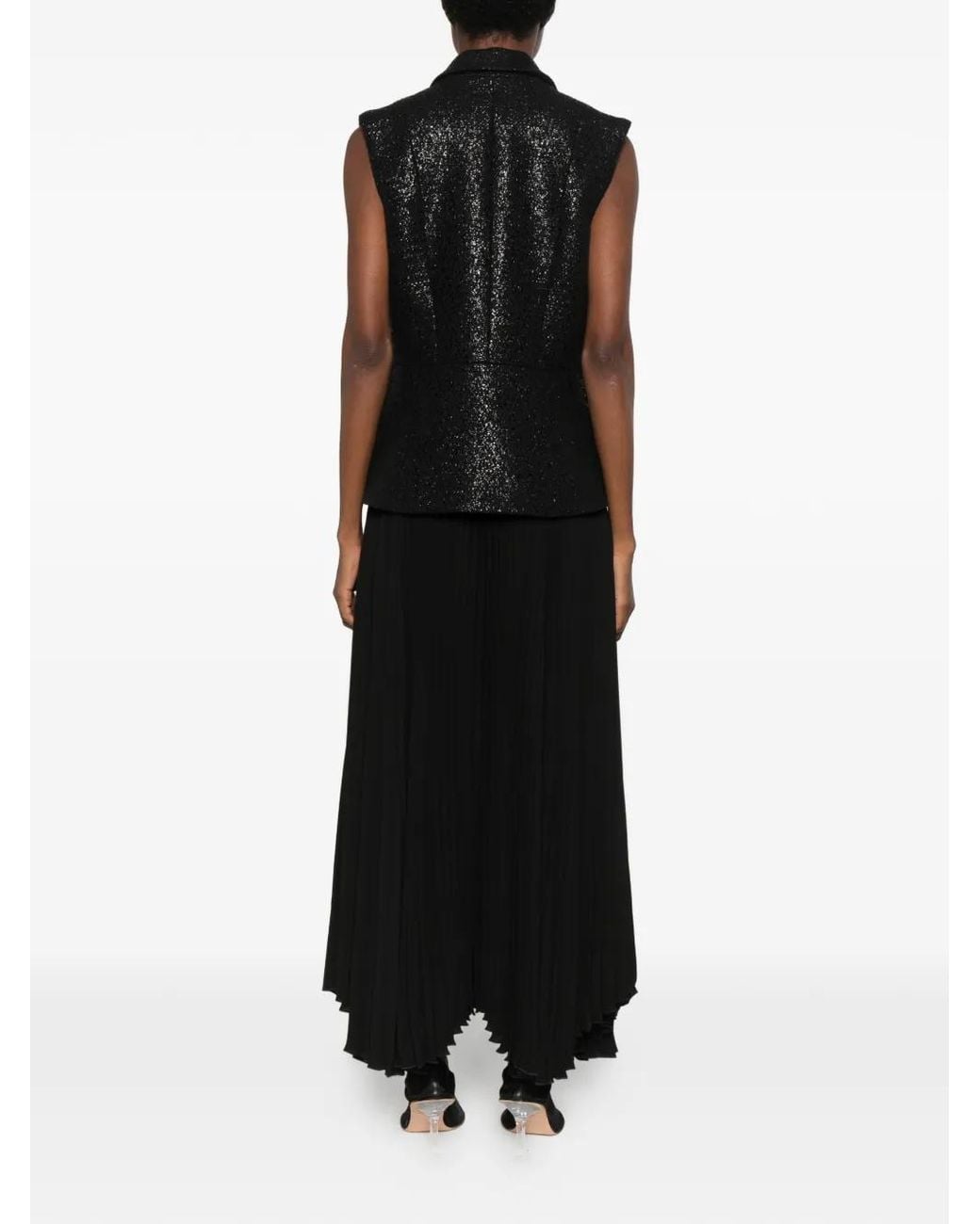 Styland Black Single-Breasted Waistcoat
