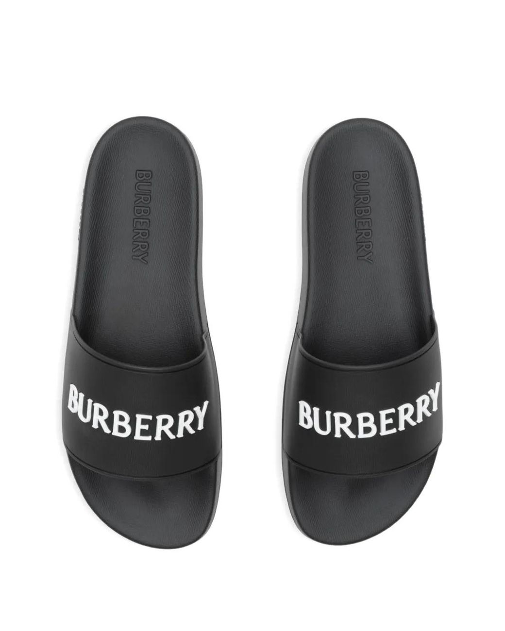 Burberry Black Logo Slides for men