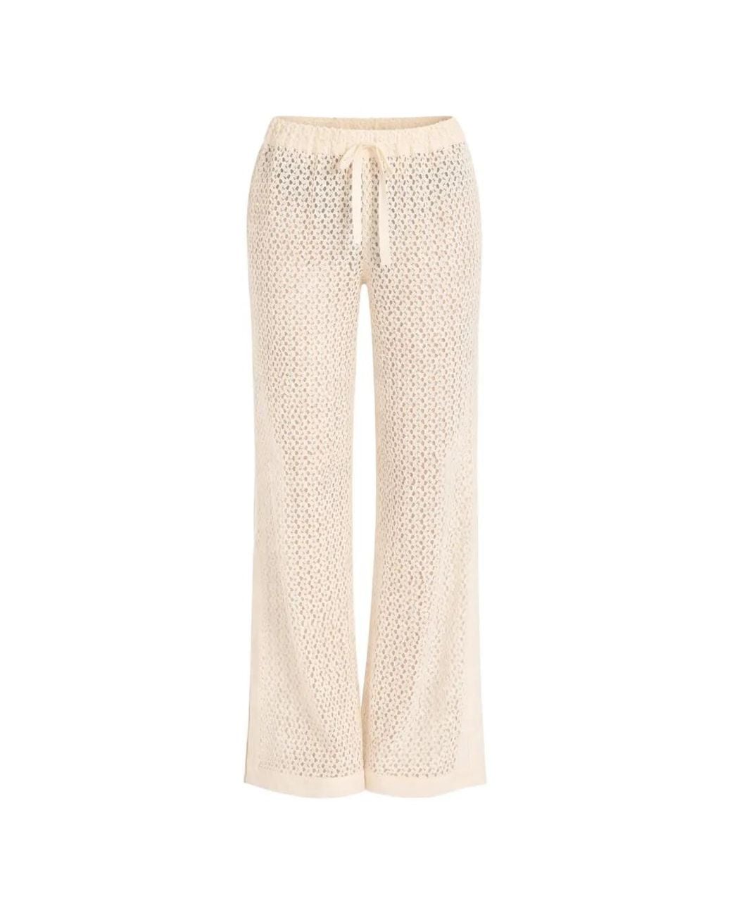 Seafolly White Slit-Detail Trousers