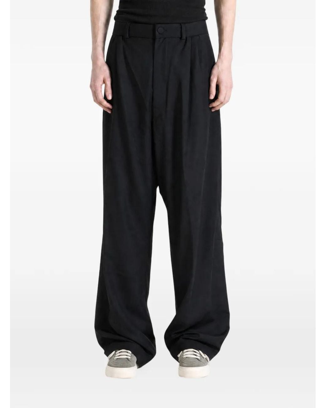 Kiko Kostadinov Black Pleated Panelled Trousers for men