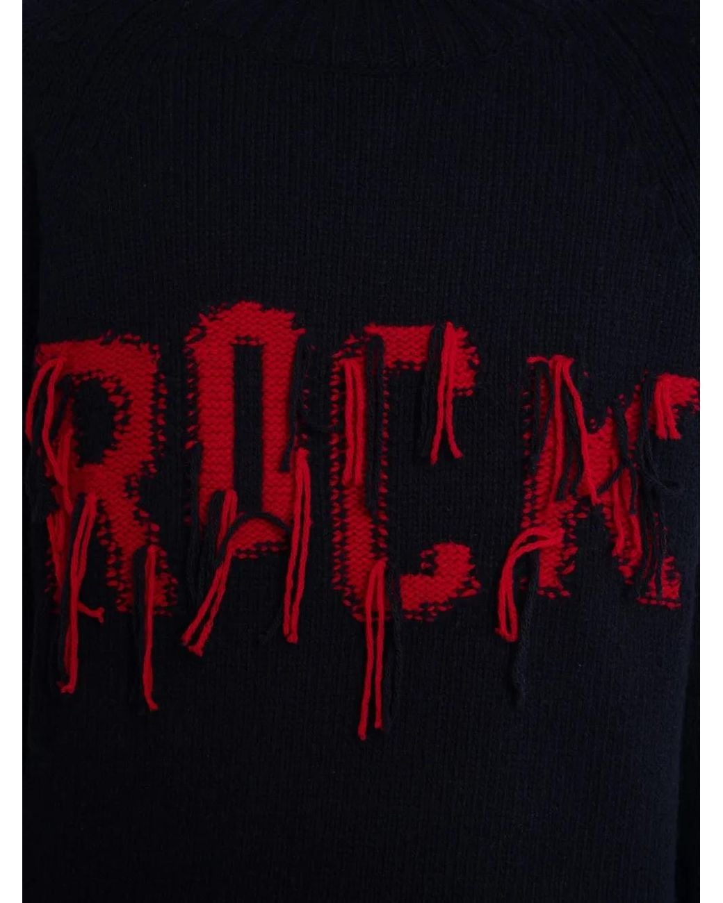 Zadig & Voltaire Blue Roll-Neck Frayed-Detail Sweater