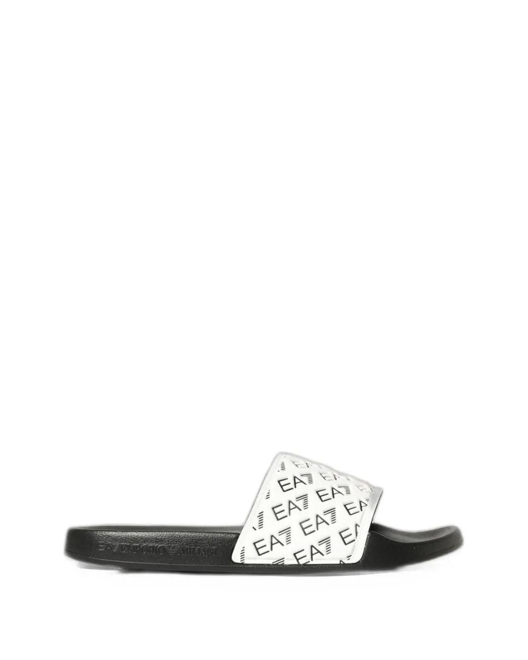 EA7 White Logo-Print Sandals for men