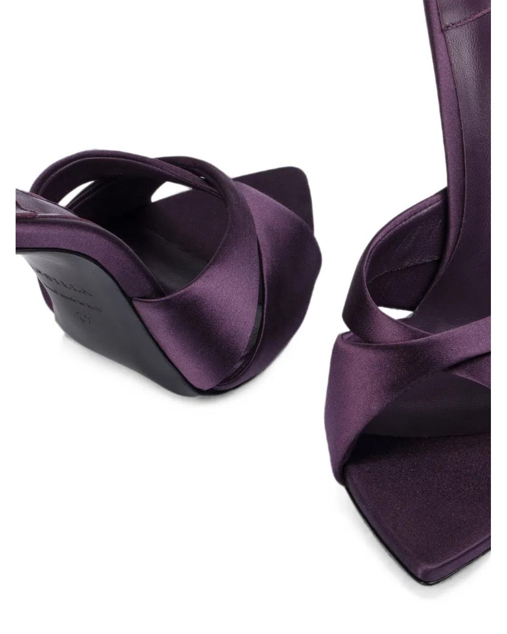 Le Silla Purple Shirley Satin Sandals