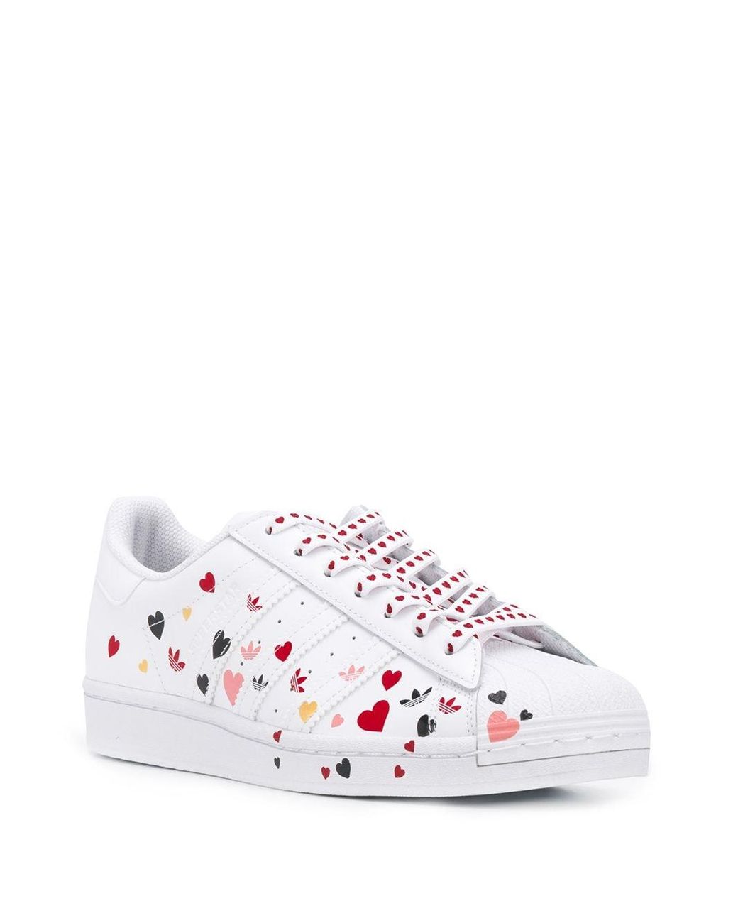 adidas Superstar Heart-print Sneakers in White | Lyst UK
