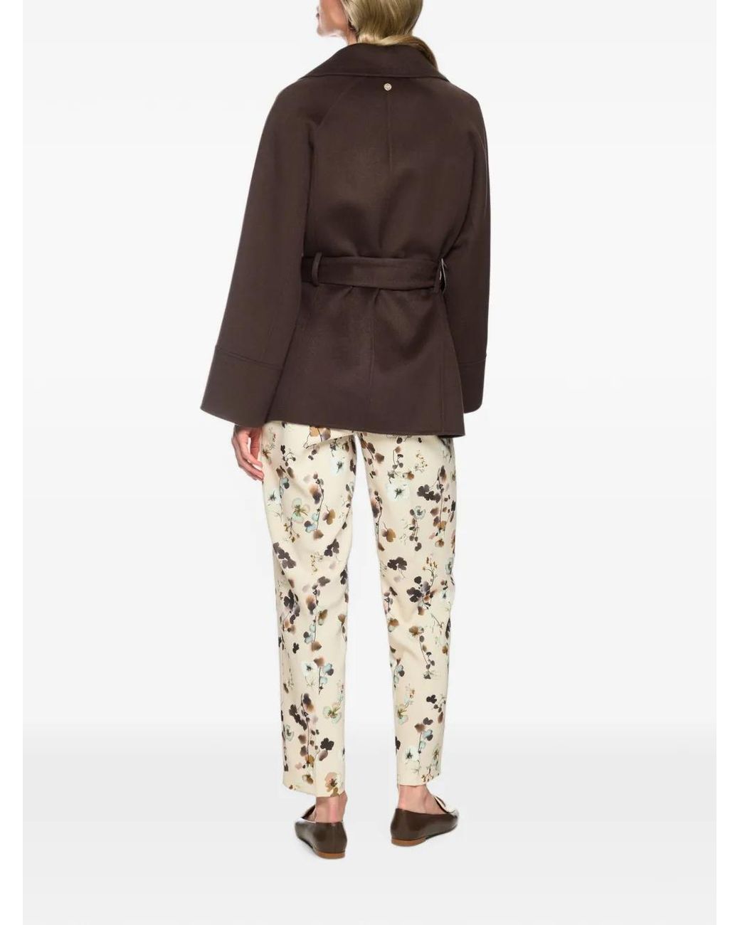 Marc Cain Brown Belted Wool Coat