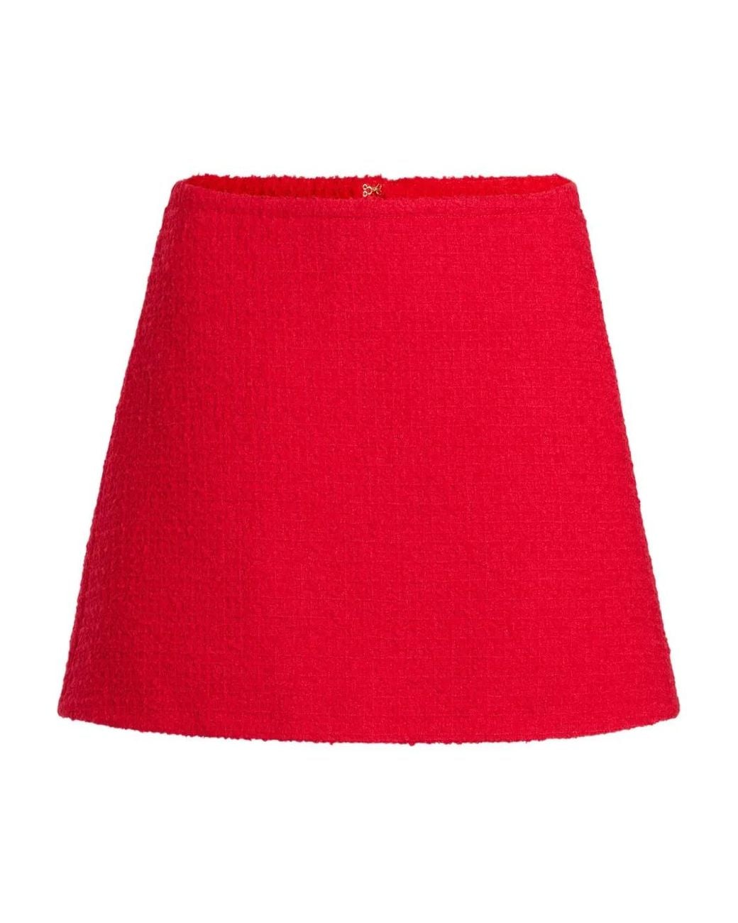 Patou A-Lijn Mini-Rok in het Red
