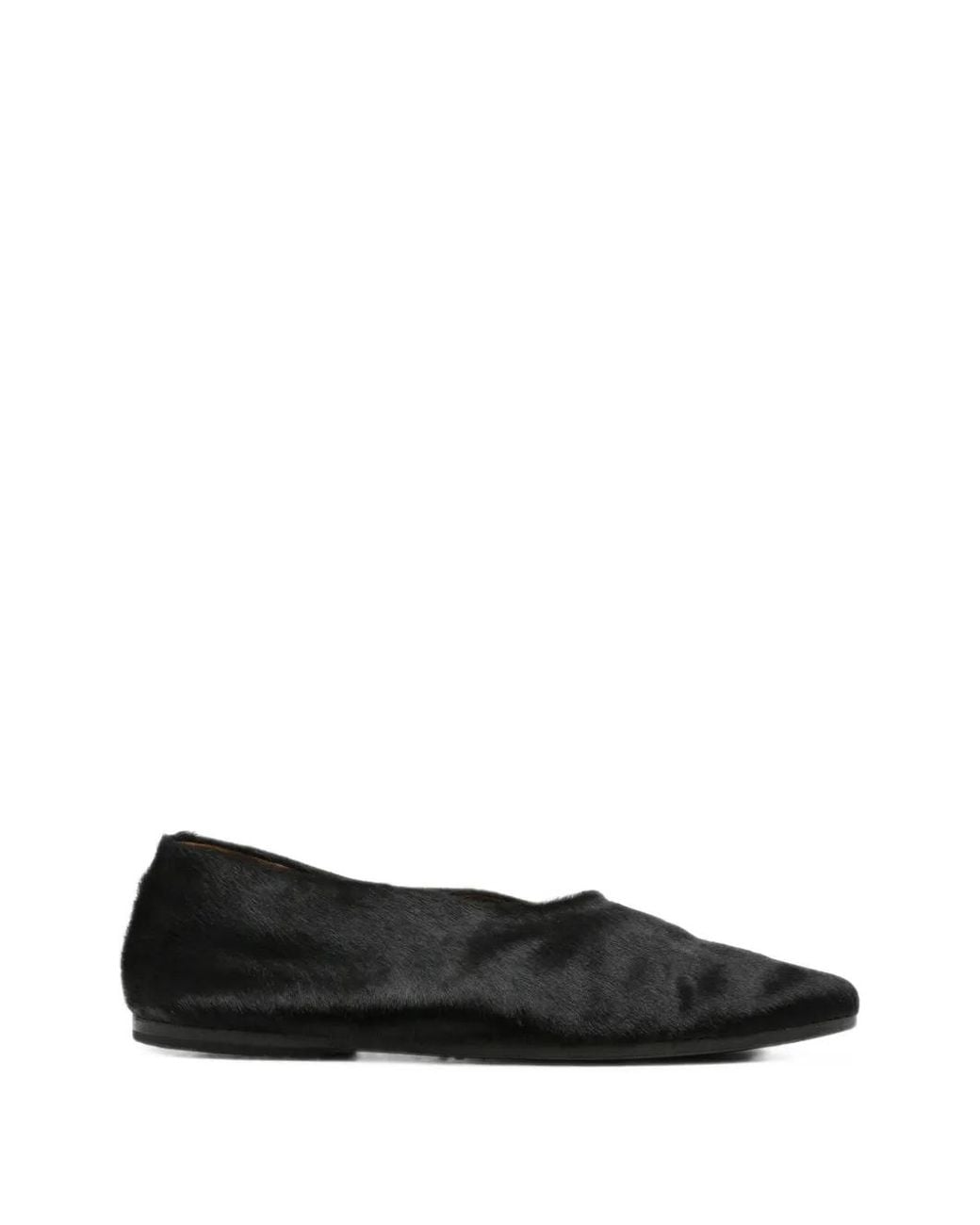 Marsèll Black Brushed-Texture Ballet Flats