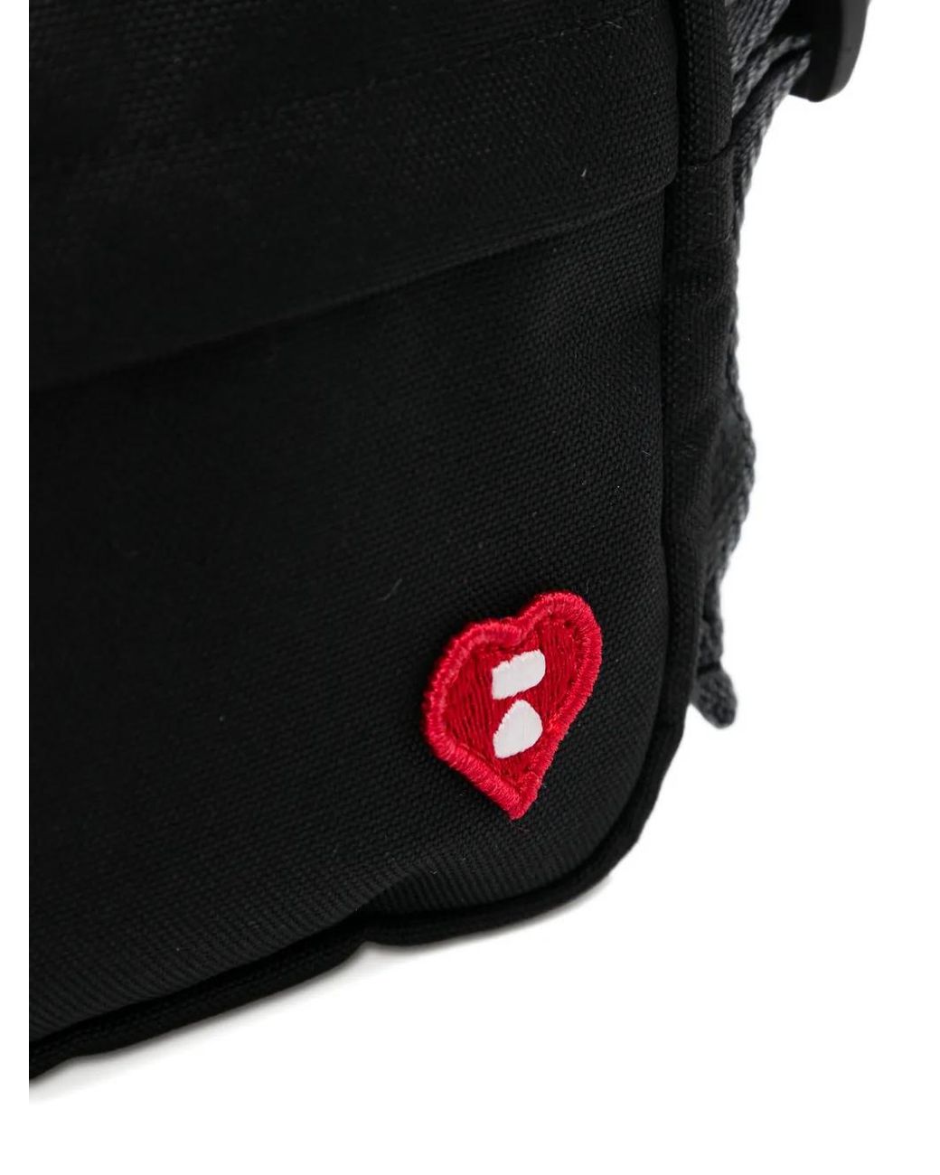AAPE BY A BATHING AP Black Logo-Patch Mini Bag
