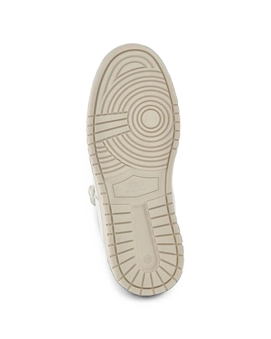Evenuel White Perforated Panelled Sneakers