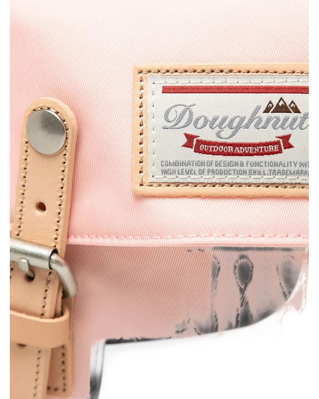 Doughnut Pink Two-Tone Buckled Backpack