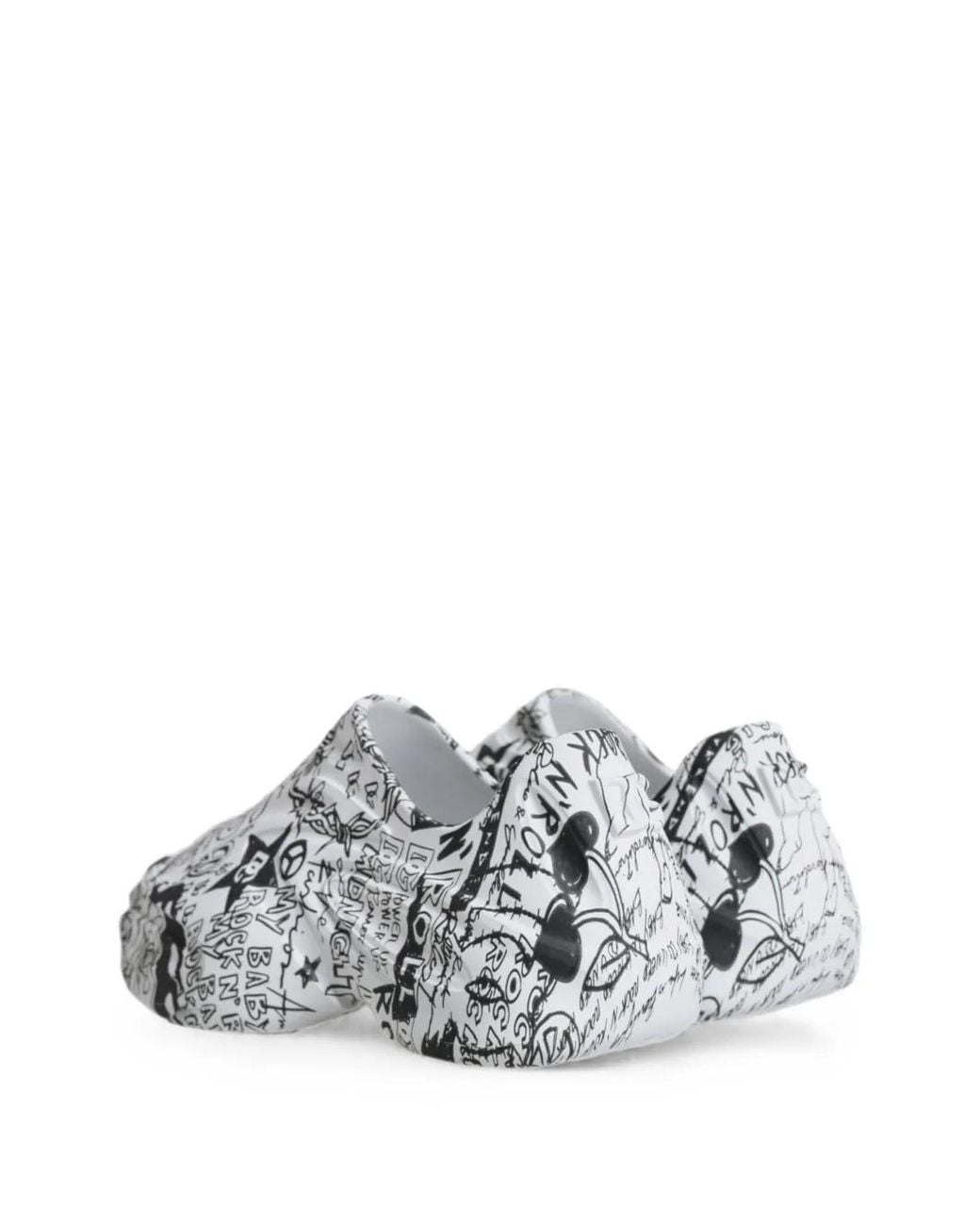 Dolce & Gabbana White Daymaster Graffiti-Print Sneakers for men