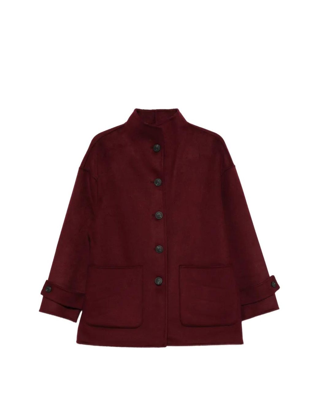 The Dynamis Studio Red Button-Up Wool Coat