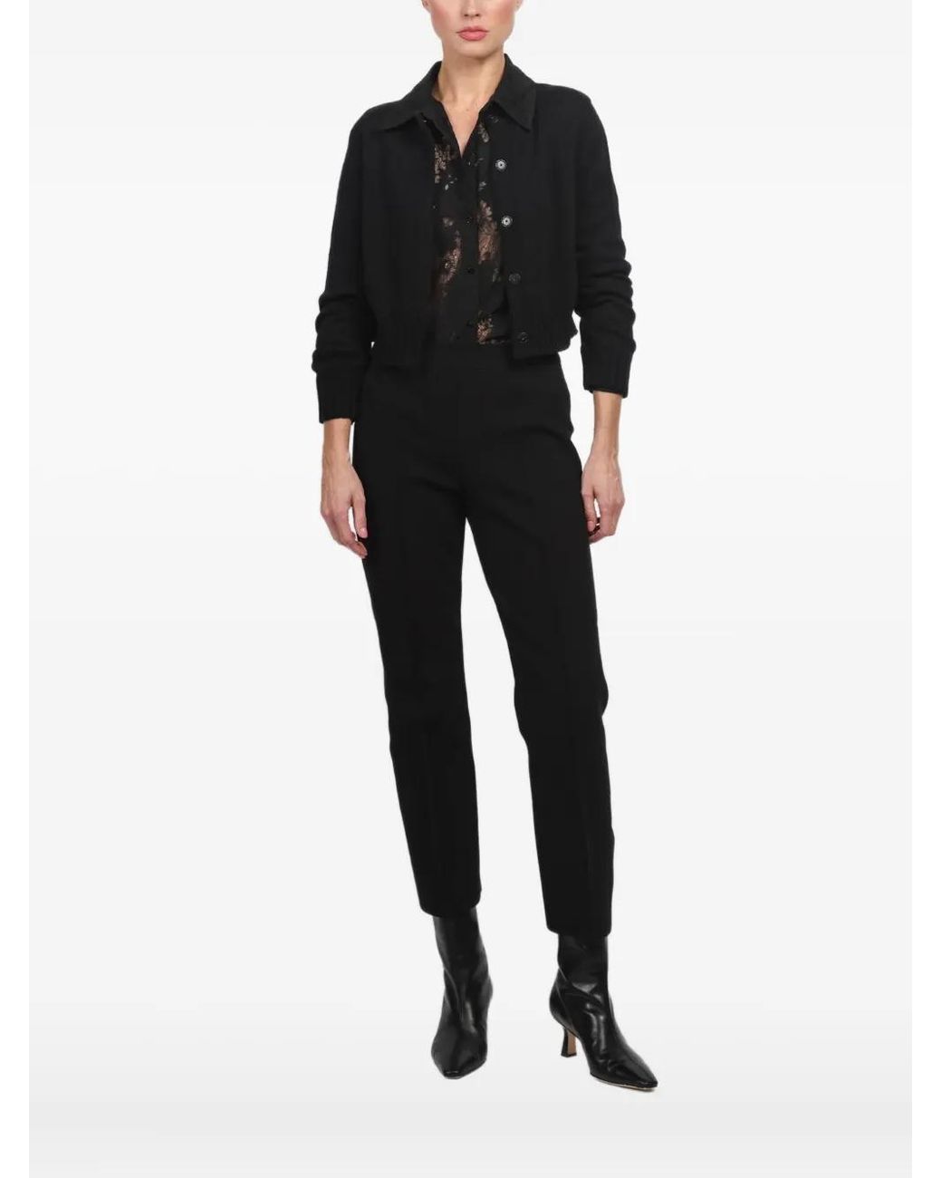 High Sport Black Long-Sleeved Cardigan