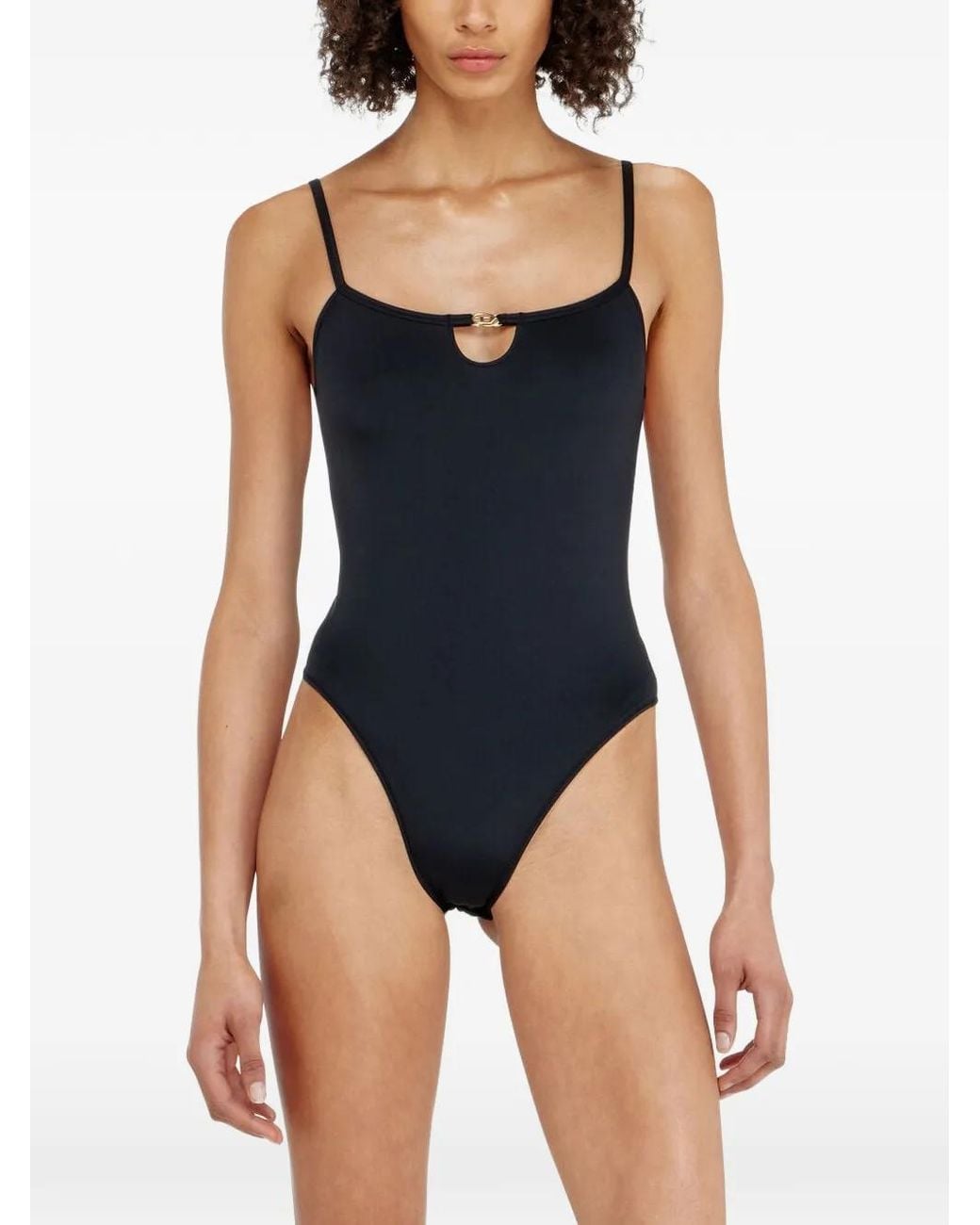 DIESEL Black Adjustable Mini Bodysuit With Cut-Out Detail