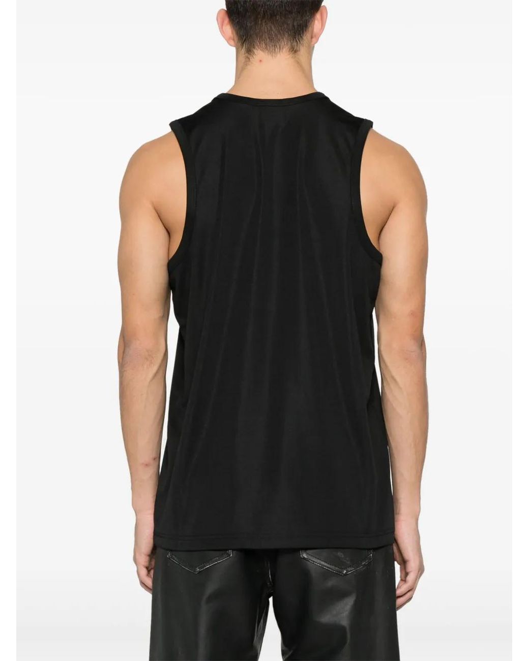 Courreges Black Logo-Appliqué Top for men