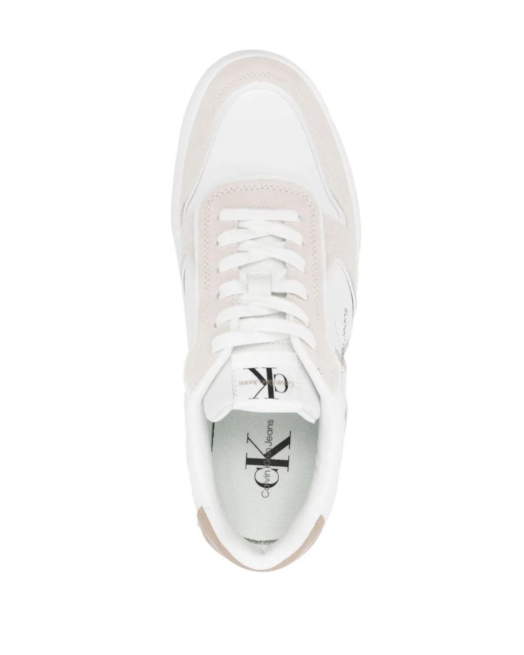 Calvin Klein White Logo-Embellished Low-Top Sneakers for men