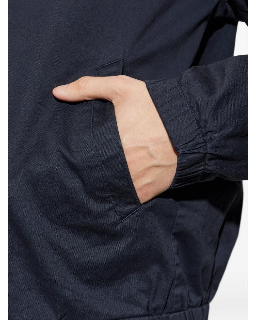 Rag & Bone Blue Logo-Embroidered Zip-Up Jacket for men