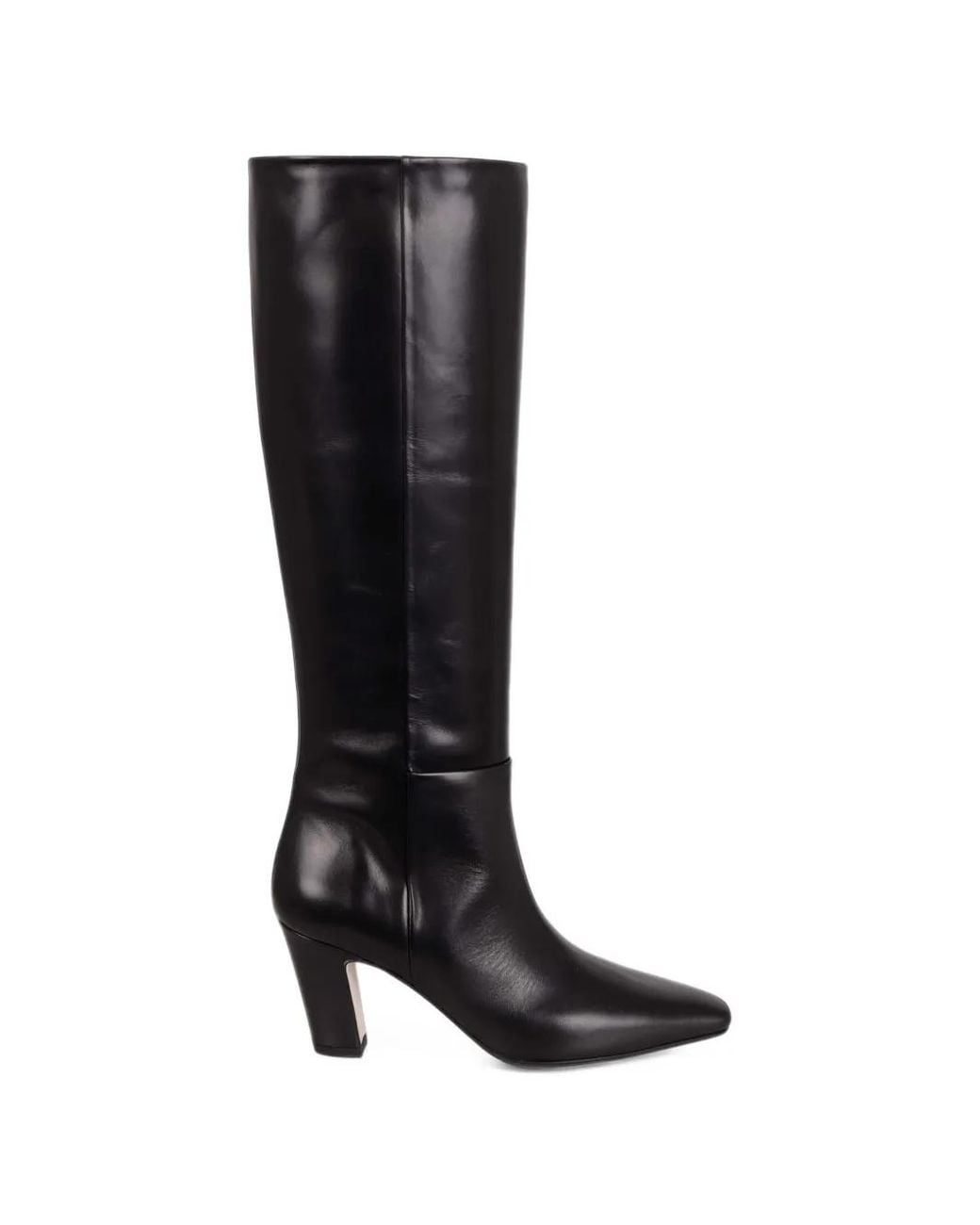 Aeyde Black Silva Square-Toe Knee-High Boots