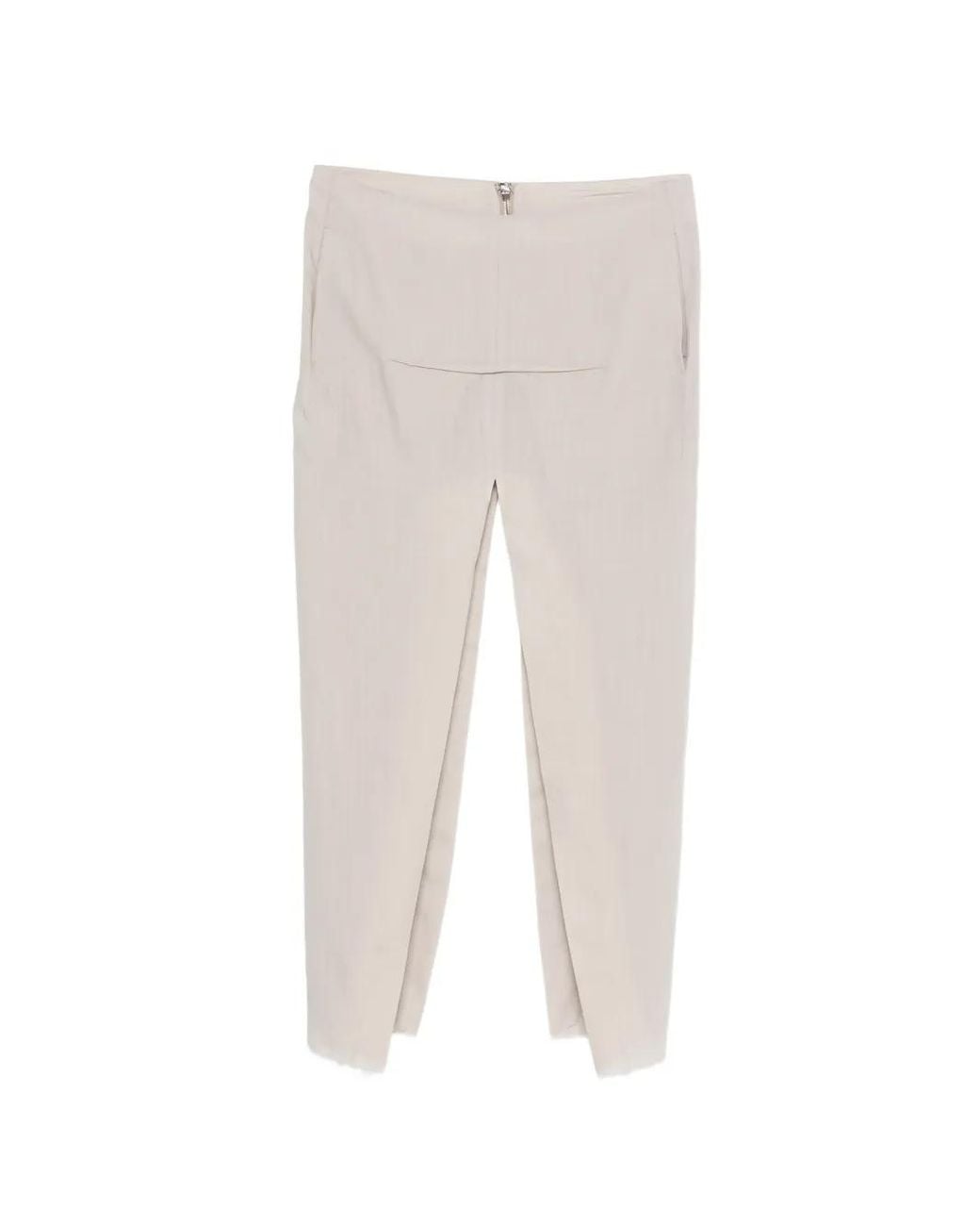 Rick Owens White Sliced Frayed Maxi Skirt