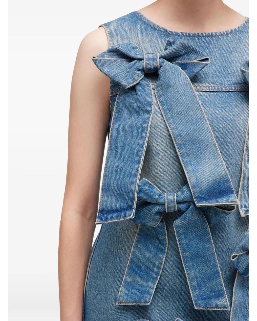 Ganni Blue Light Rigid Denim Dress