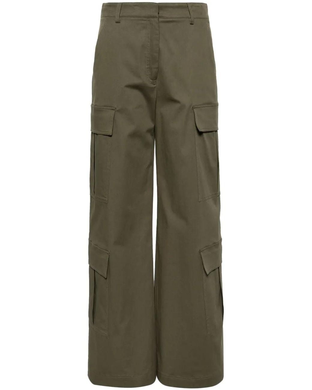 Moschino Green Wide-Leg Cargo Trousers