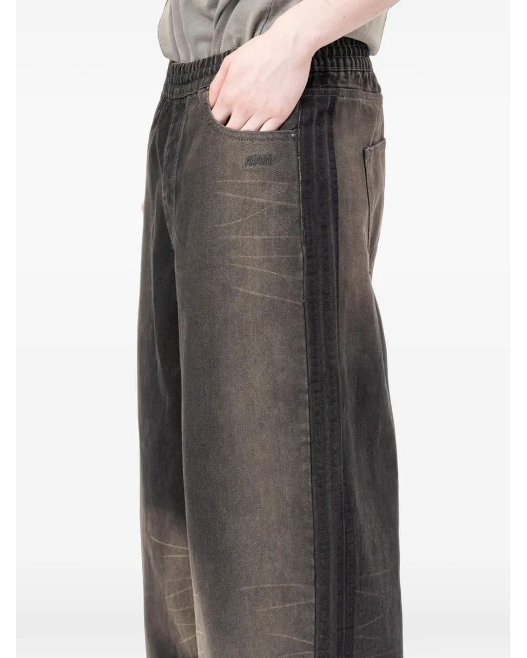 Adidas Black X Avavav Wide-Leg Jeans for men