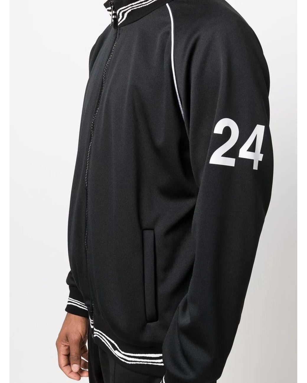 424 Black Zipped Track Jacket for men