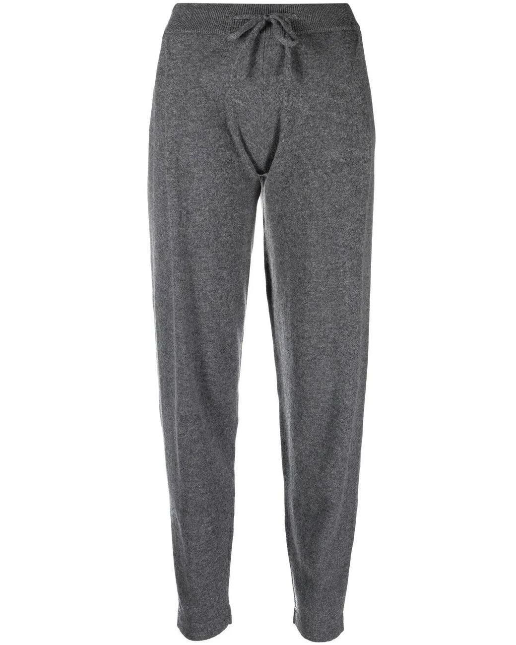 Lisa Yang Gray Tapered-Leg Cashmere Trousers