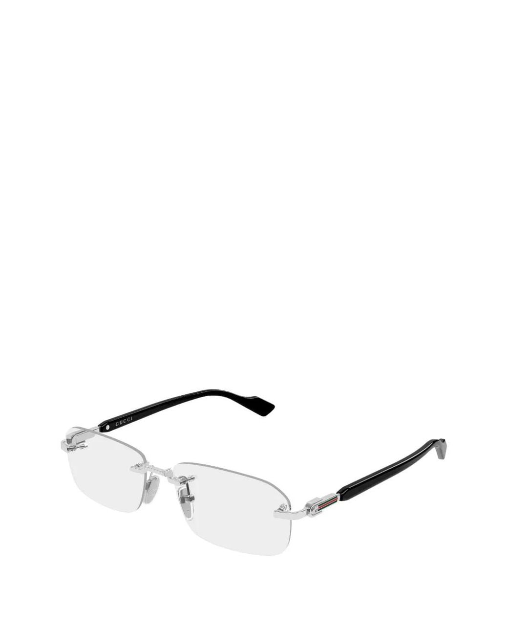 Gucci White Rimless Glasses for men