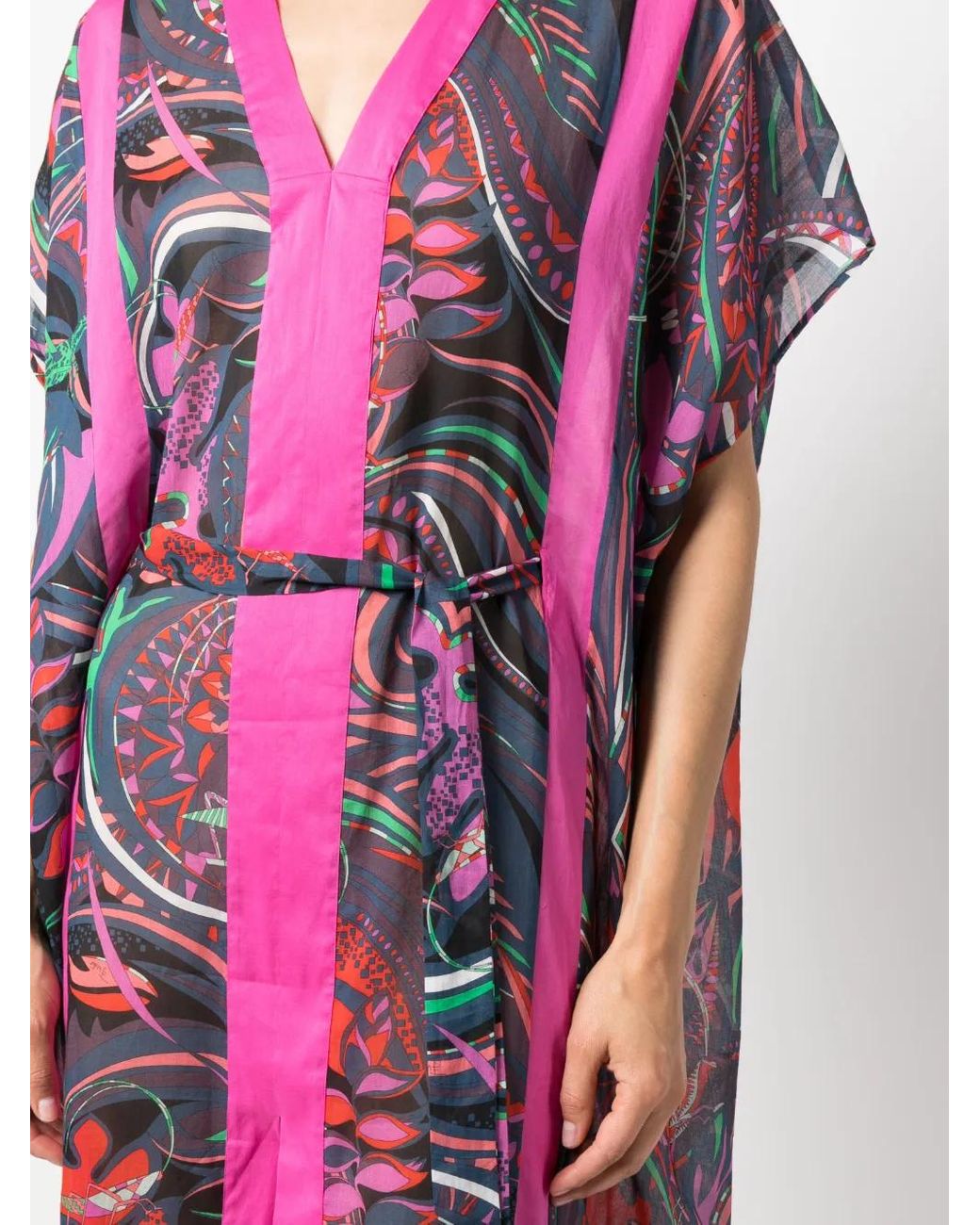 Emilio Pucci Purple Printed Kaftan Dress