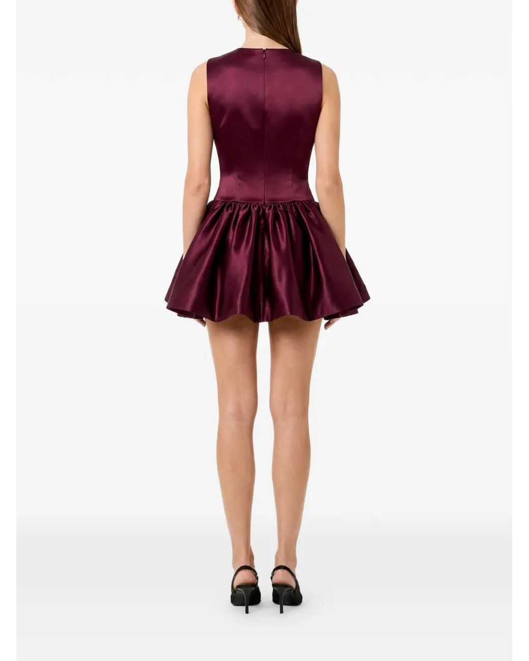 Nicholas Purple Karina Gathered Mini Dress