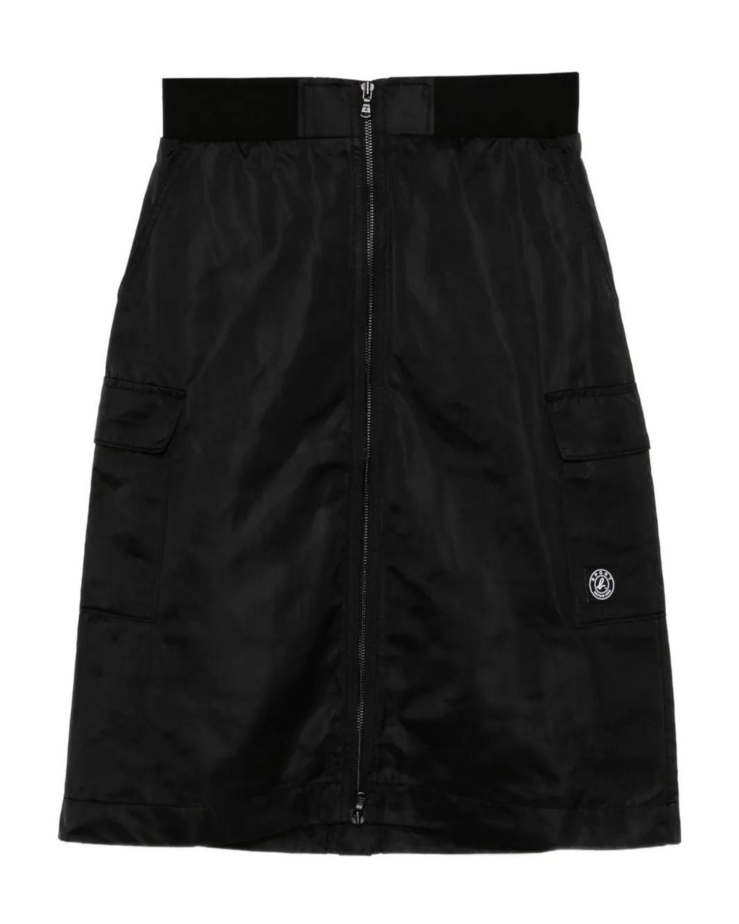 SPORT b. by agnès b. Black Front-Zip Midi Skirt