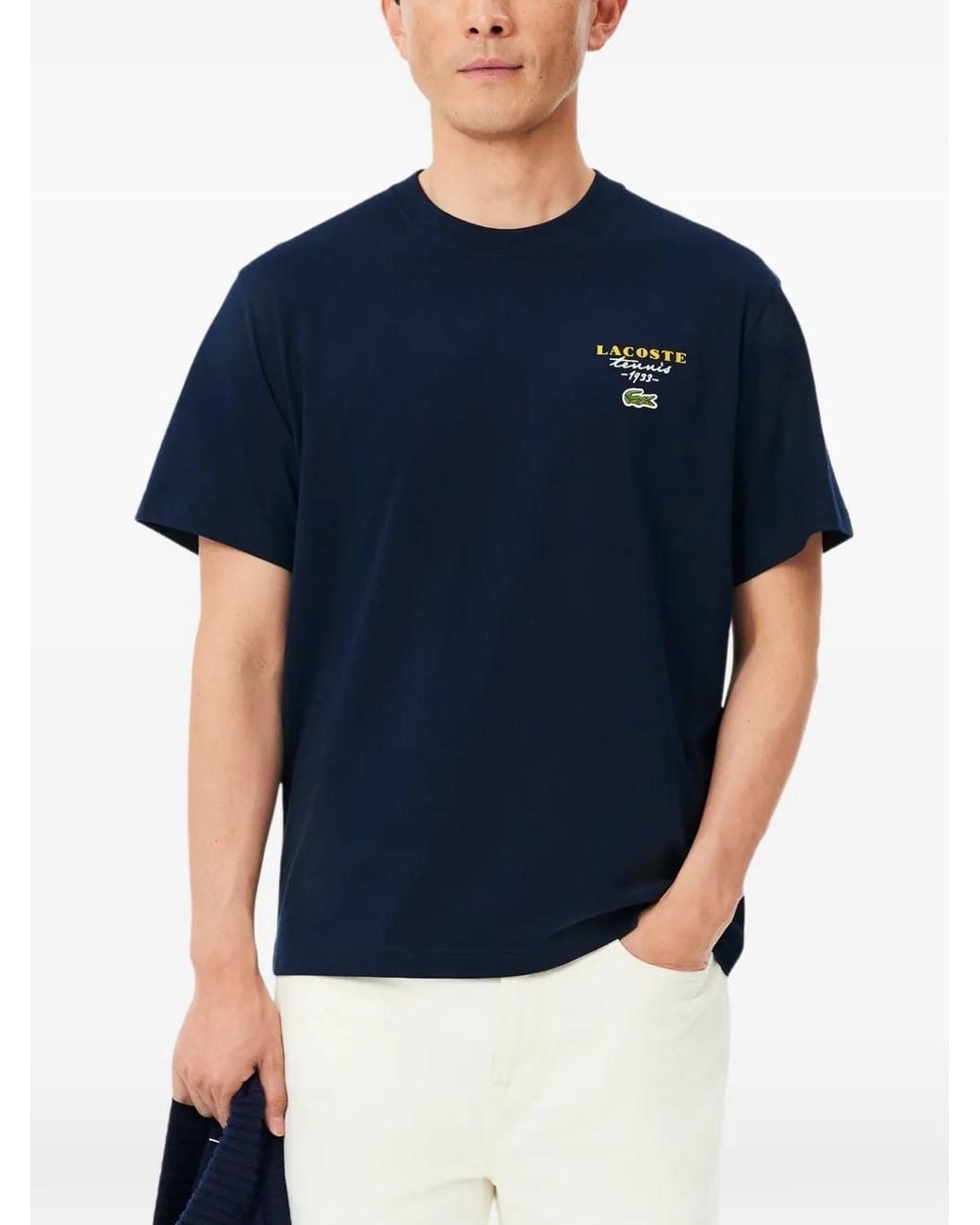 Lacoste Blue Accent Tennis Graphic-Print T-Shirt for men