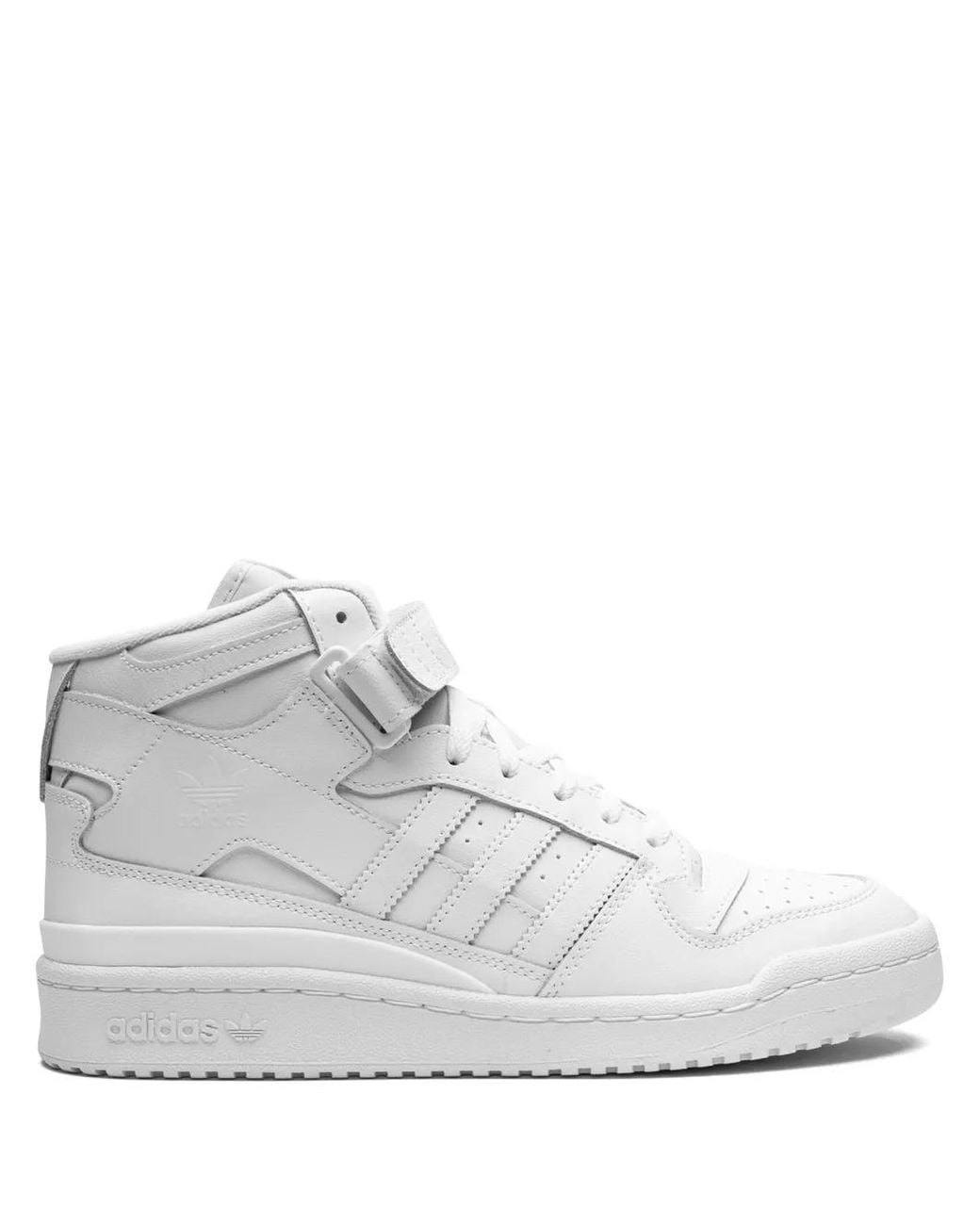 Adidas White Forum Mid Sneakers for men