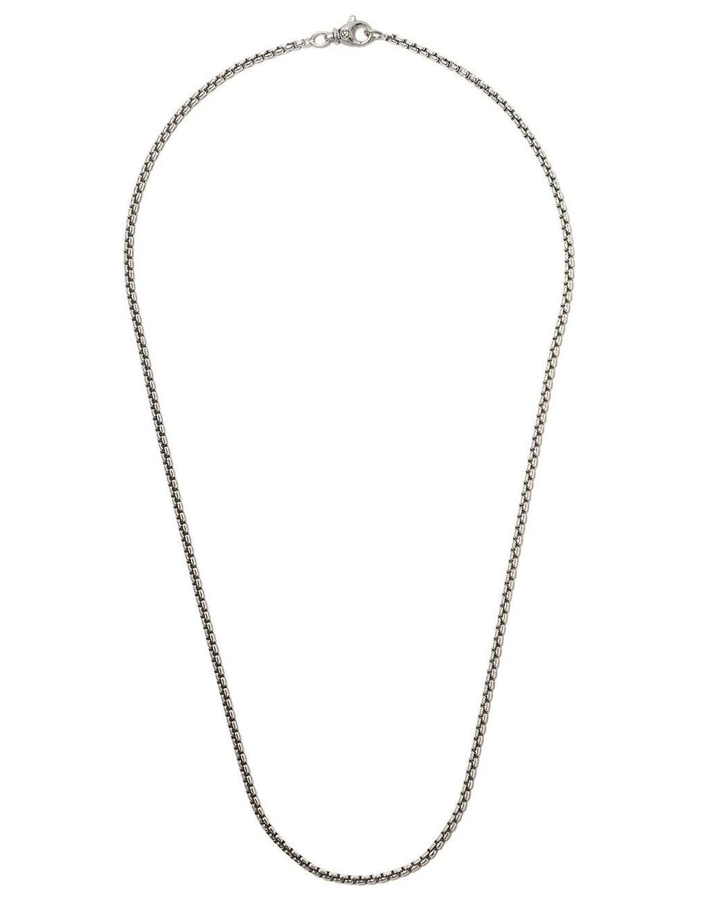 David Yurman Metallic Sterling Box Chain Necklace (2.7Mm) for men