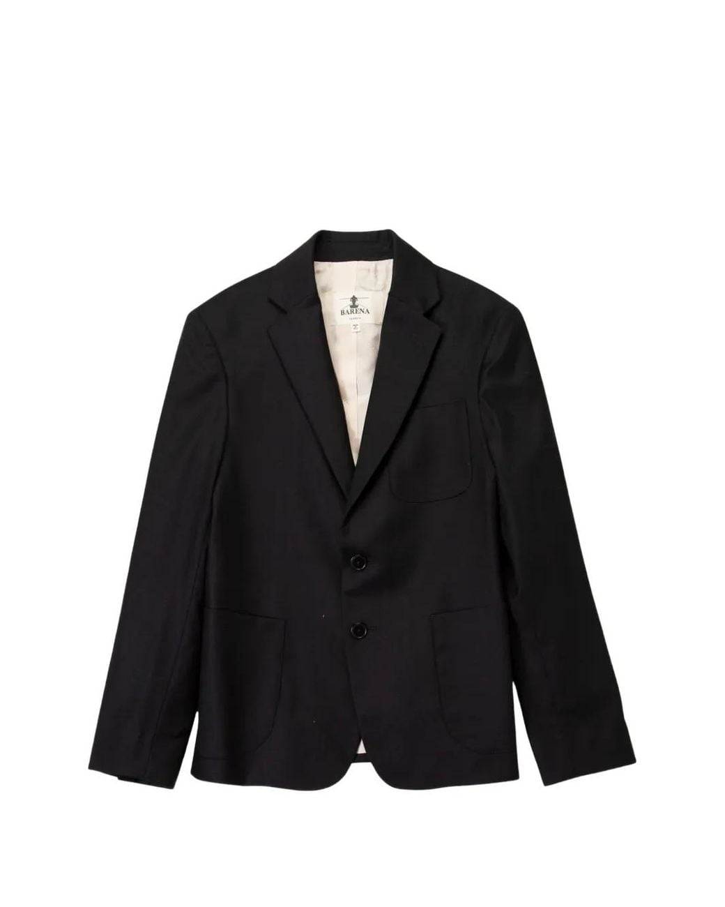 Barena Black Sila Notched-Lapels Single-Breasted Blazer