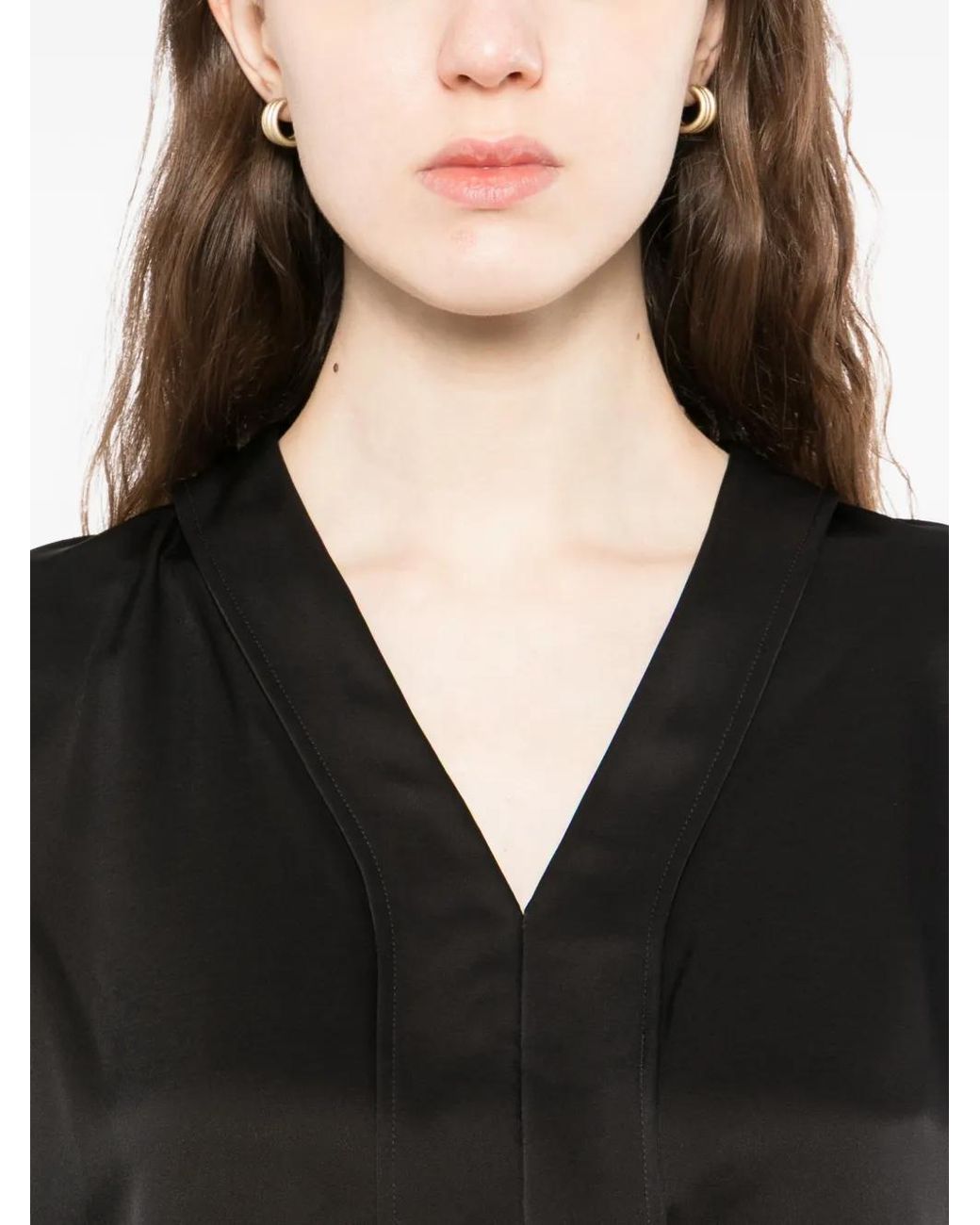 Theory Satijnen Blouse in het Black