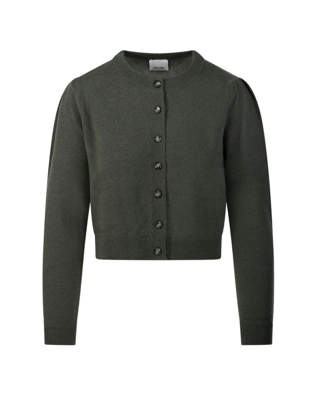 Allude Green Button-Up Cardigan