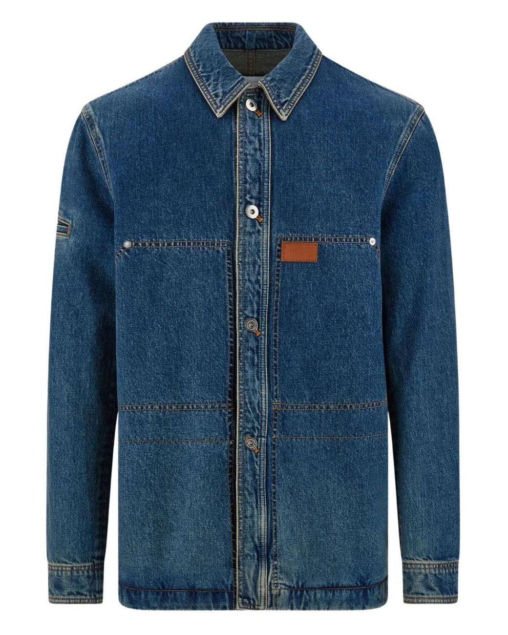 Ferragamo Blue Workwear Shirt for men