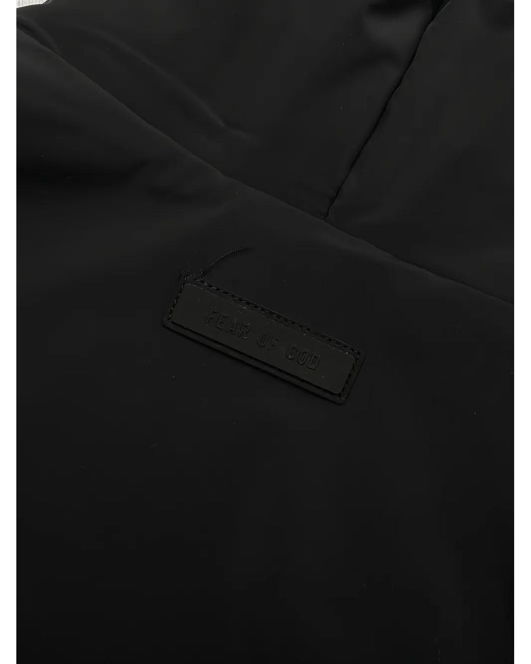 Fear Of God Black Hooded Colour Block Sweater for men